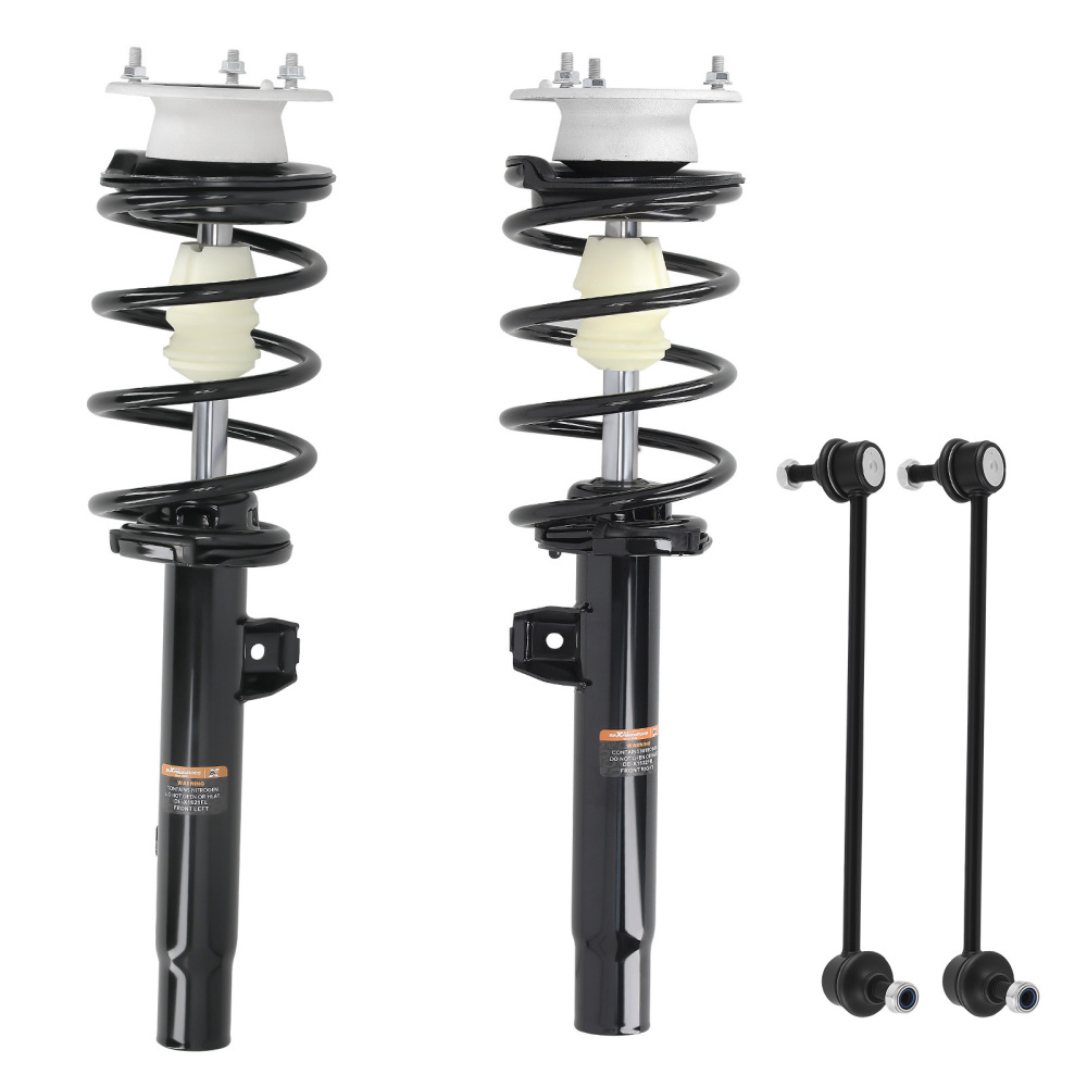 MaXpeedingrods Front Struts w/Sway Bar Links compatible for BMW 135i 2008-2011 3.0L 172314