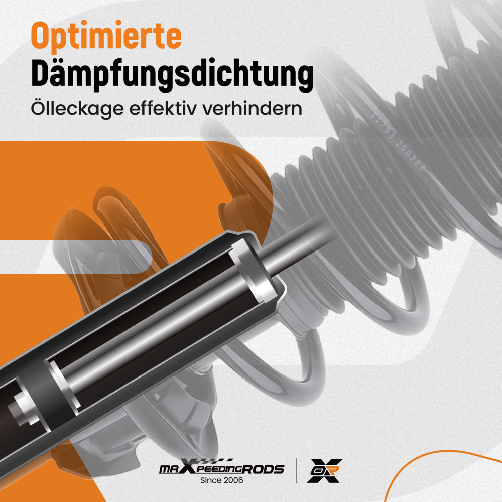 Front 2 Complete Shock Struts Assembly compatible for VW Tiguan (2WD,4WD) 2007-2018