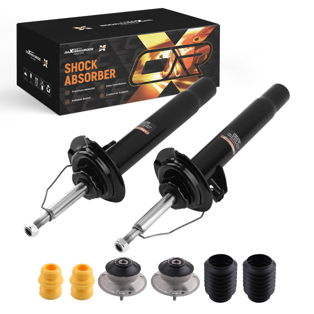 2 ammortizzatori + kit protezione anteriore compatibile per BMW Serie 3 E46 1997-2007