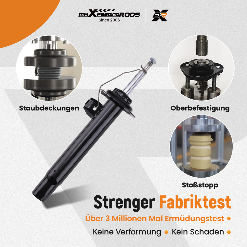 2 ammortizzatori + kit protezione anteriore compatibile per BMW Serie 3 E46 1997-2007