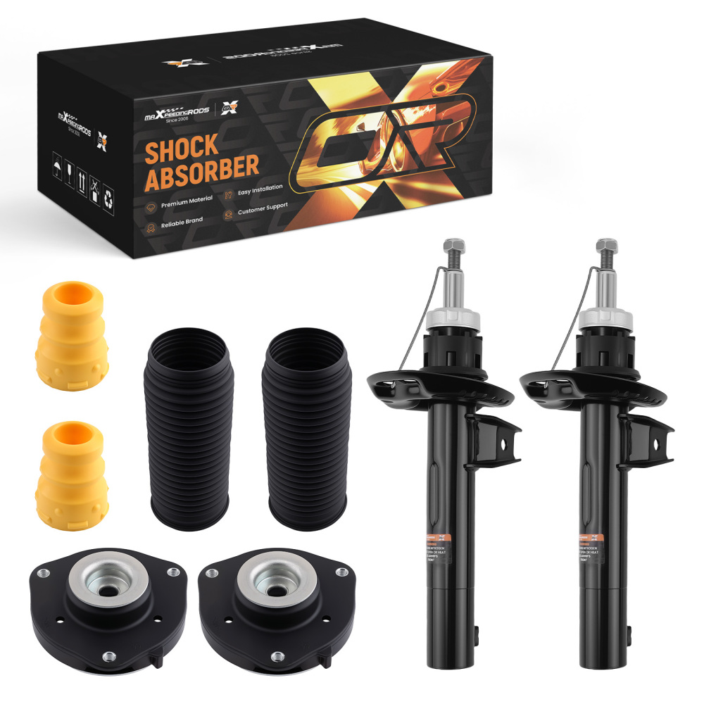 2 ammortizzatori + cuscinetto a cupola anteriore compatibile per VW Golf 5 6 PLUS V