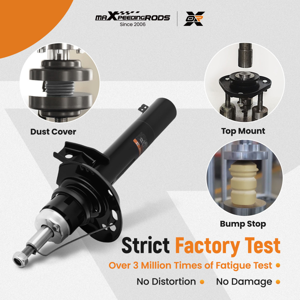 2 ammortizzatori + cuscinetto a cupola anteriore compatibile per VW Golf 5 6 PLUS V