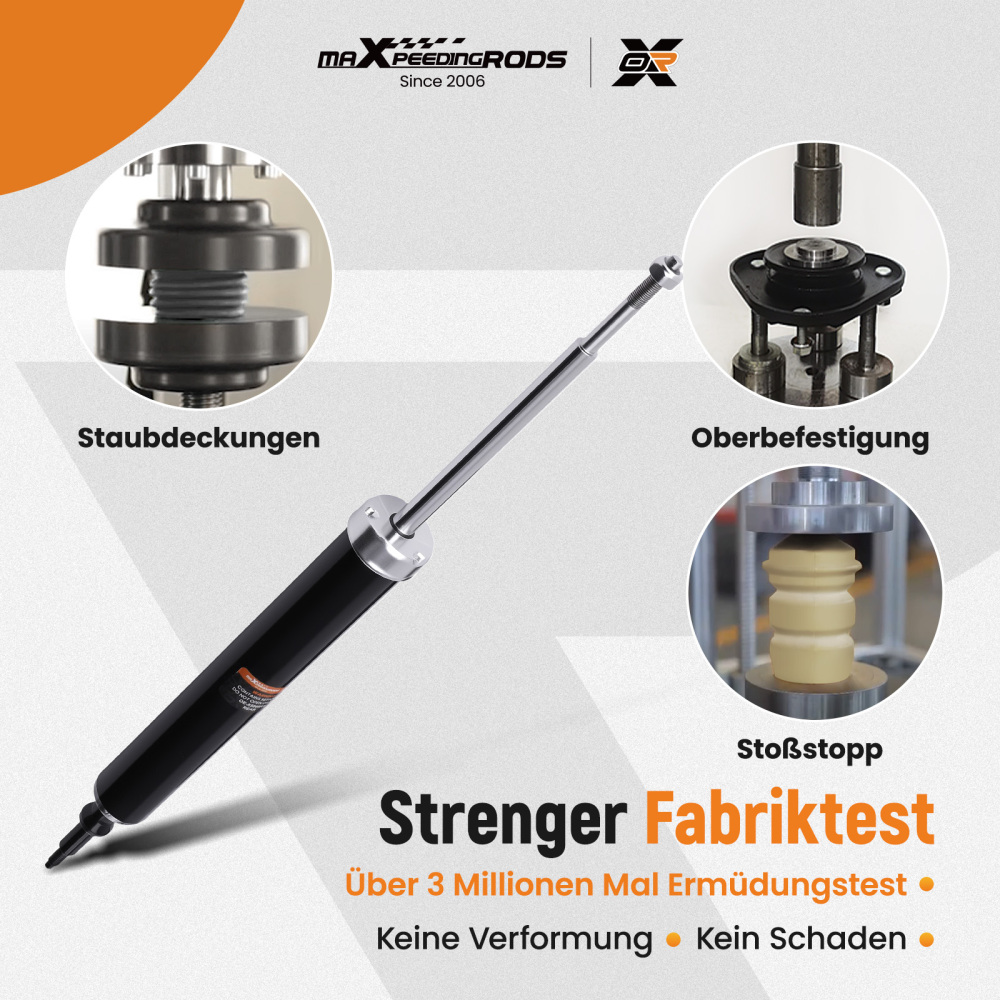 2X SHOCK ABSORBER REAR compatible for BMW 3 SERIES E93 E91 E90 E92 +Strut Mounts+Dust cover