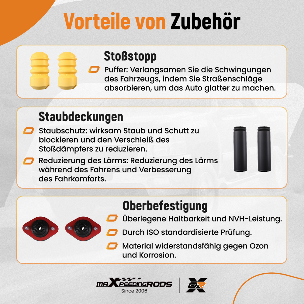 REAR SHOCK ABSORBER compatible for BMW E46 E36 SHOCKERS BUMP STOP KIT