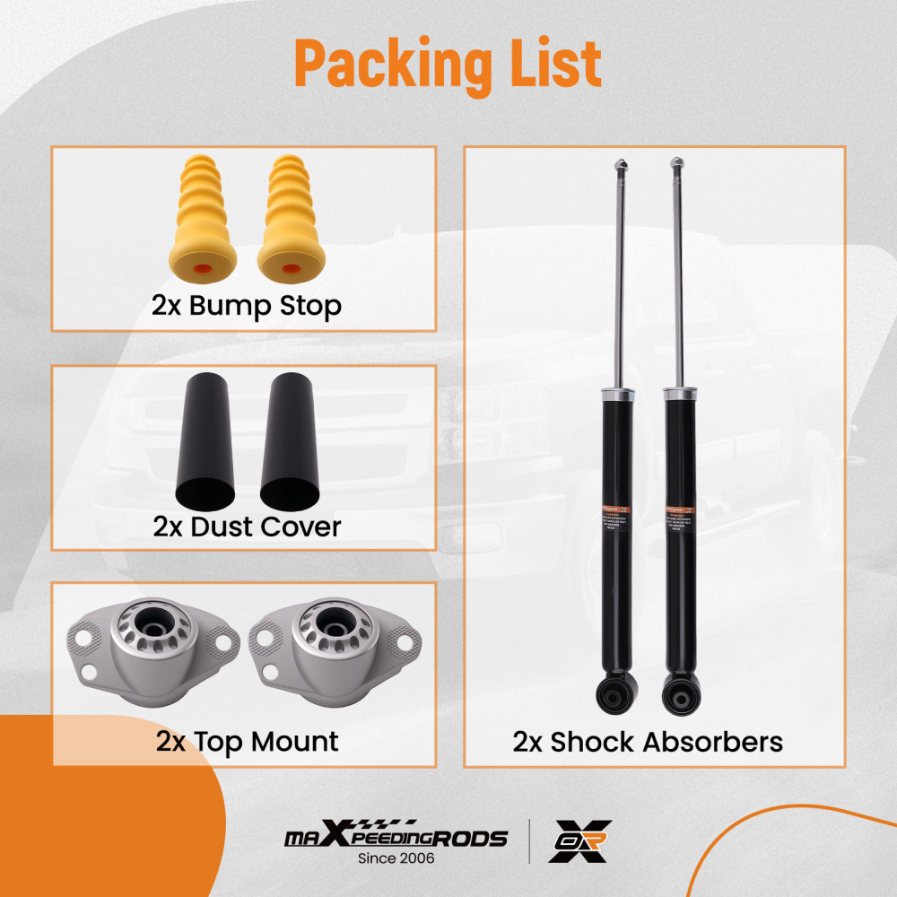 Amortisseur Palier Service Kit Arrière compatible pour Audi A2 compatible pour VW polo 9N 6R compatible pour Seat IBIZA