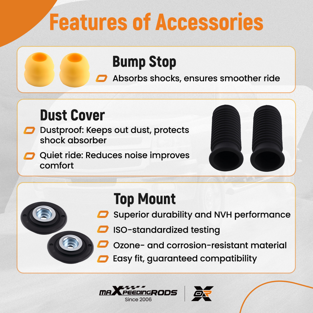 2x Amortisseurs Avant compatible pour Opel Adam Corsa D E 339715 55703313 344435