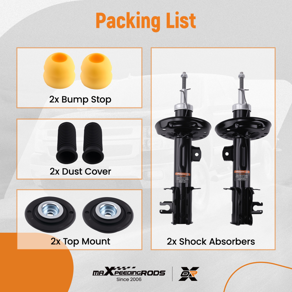 2x Amortisseurs Avant compatible pour Opel Adam Corsa D E 339715 55703313 344435