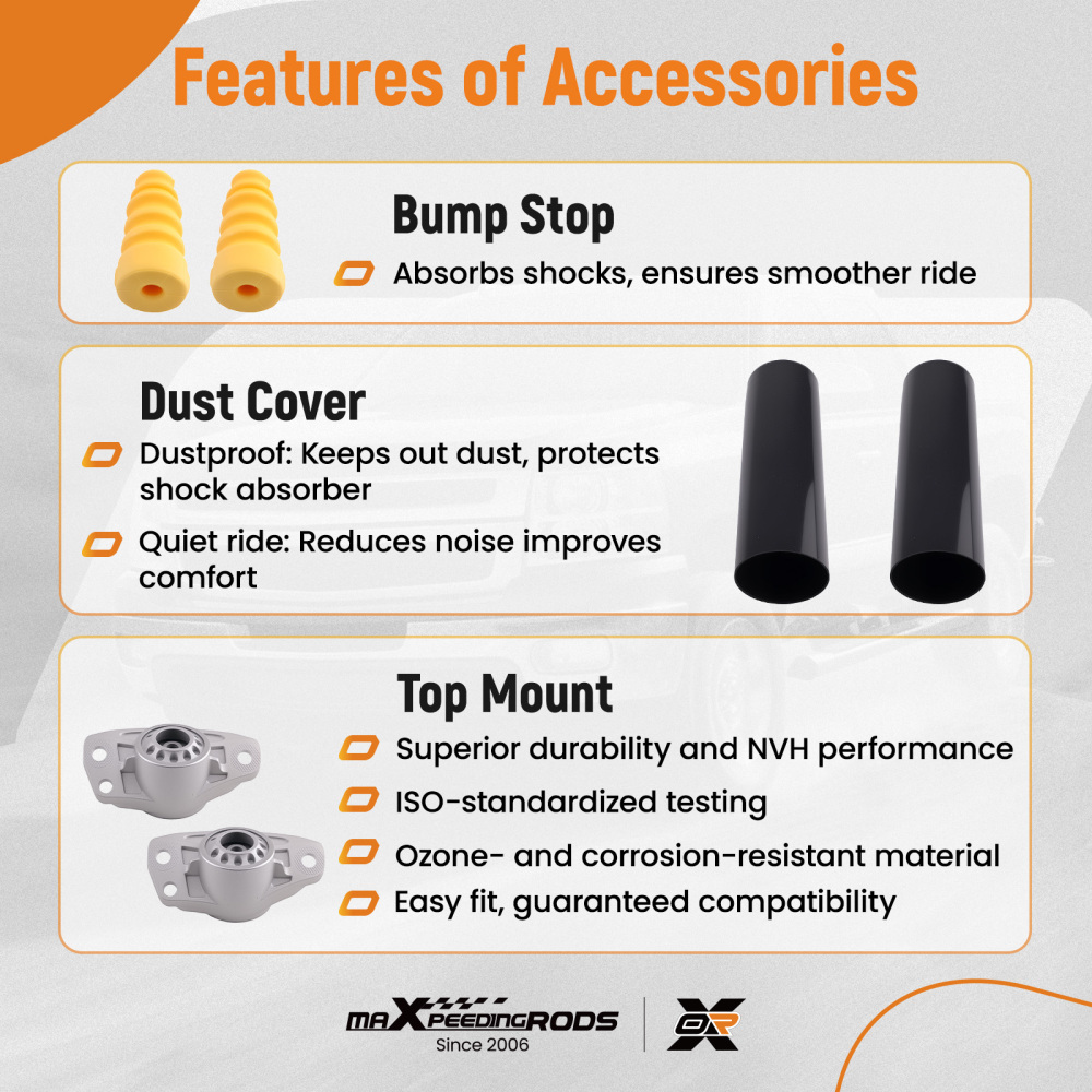 2 x amortisseurs + protection contre la saleté + palier compatible pour VW GOLF PASSAT SUPER