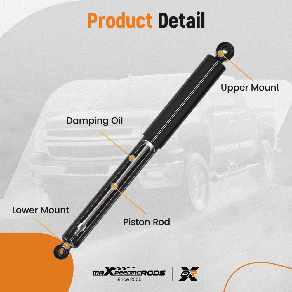 2x Rear Shocks LeftRight For 2002-2009 compatible for Chevy Trailblazer compatible for GMC Envoy SSR 37241