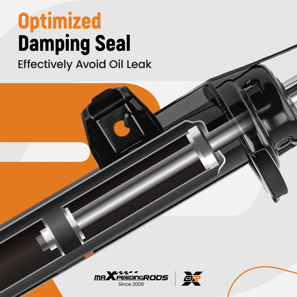 2x Amortisseurs Avant + Coupelles compatible pour BMW Serie 1 E81 E82 E87 E88 2003-2013