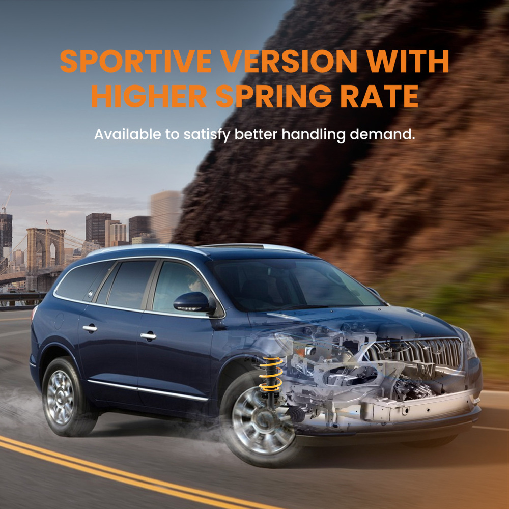 Front Loaded Complete Struts Shocks Spring Assembly compatible for Chevrolet Traverse lowering kit