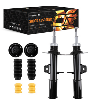 2 ammortizzatori + cuscinetto + kit servizi anteriori compatibile per BMW X5 E53 2000-2006