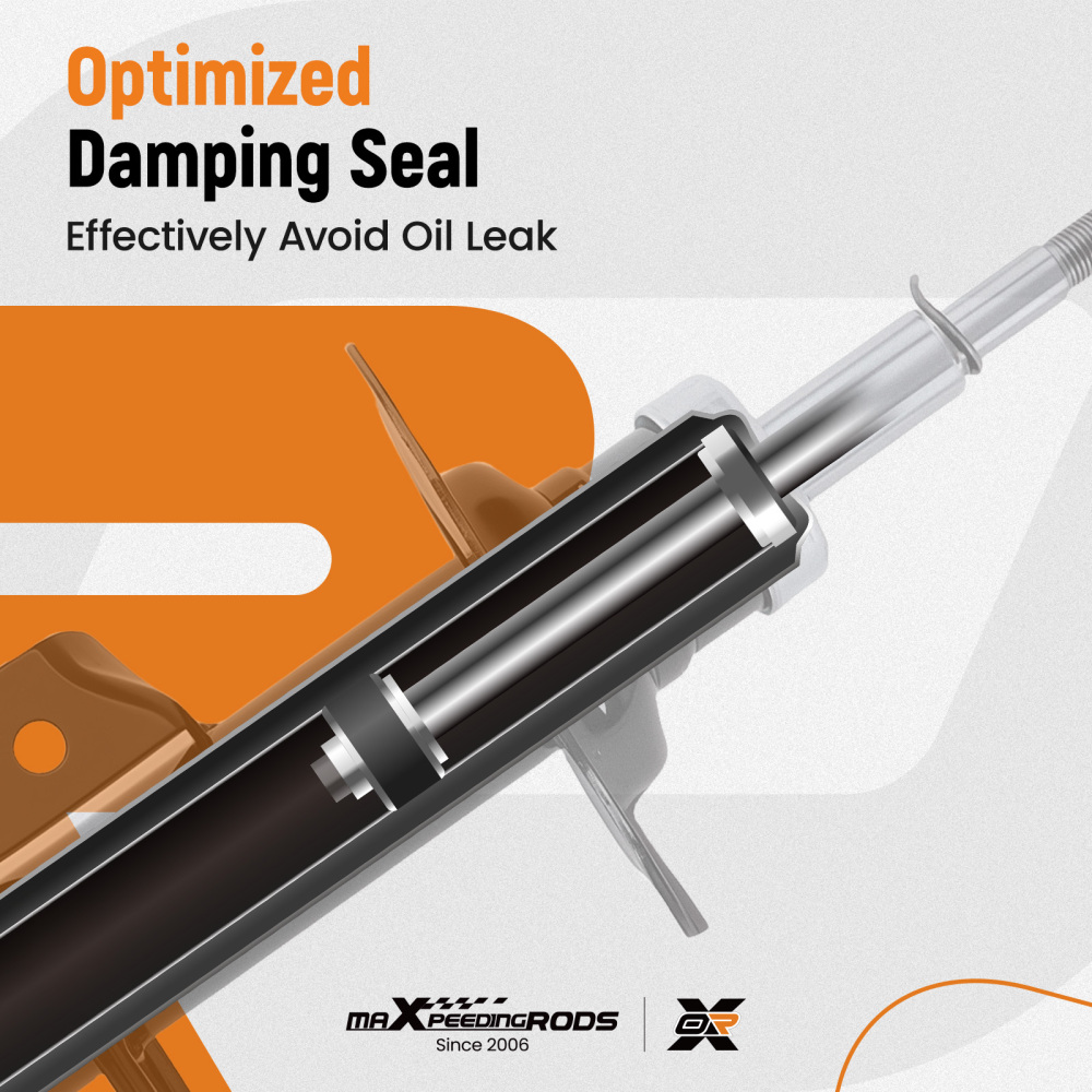 2x AMORTISSEURS + PALIERS + KIT DE SERVICE AVANT compatible pour BMW X5 E53 2000-2006