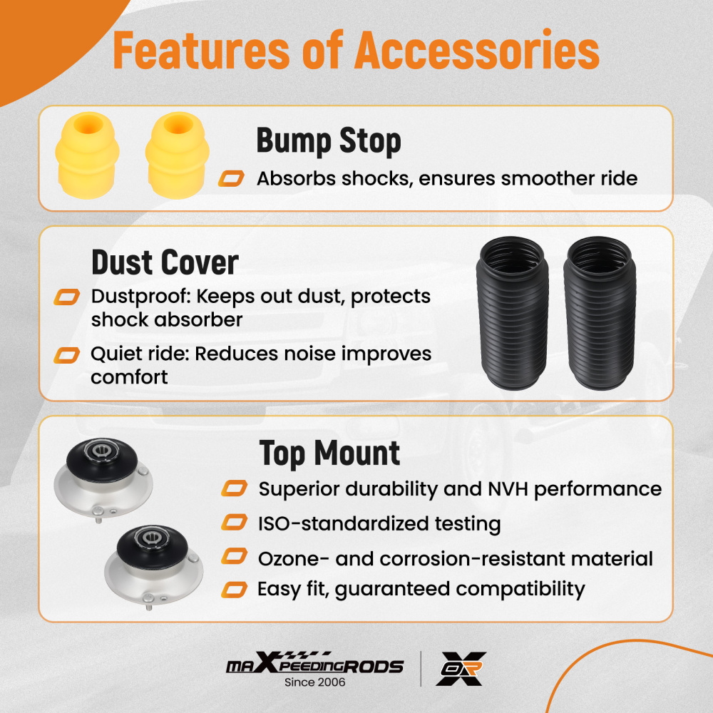 Kit Ammortizzatori Supporto Cuscinetto Anteriori compatibile per BMW X3 E83 03-10 335833