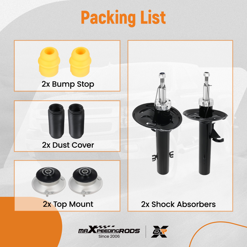 Kit Ammortizzatori Supporto Cuscinetto Anteriori compatibile per BMW X3 E83 03-10 335833