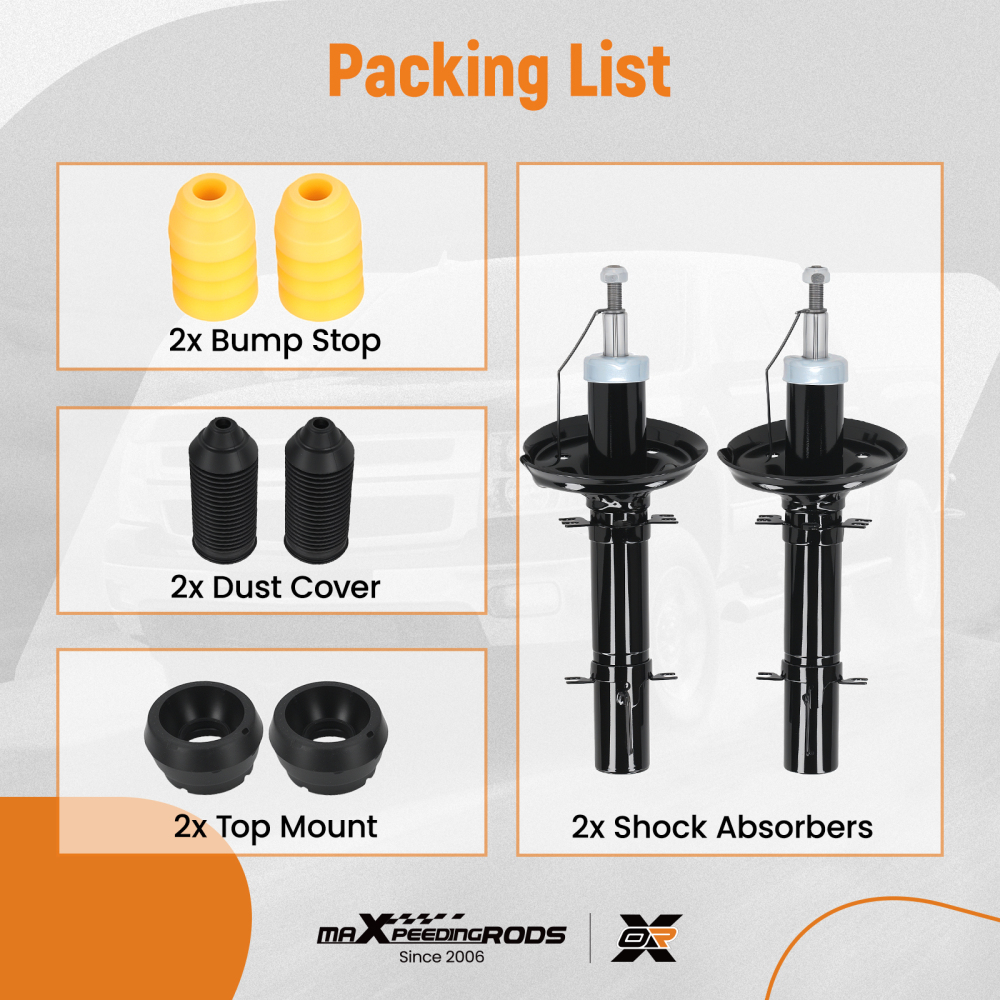 2x AMORTIGUADOR + COJINETE delantero compatible para Seat LEON OCTAVIA compatible para VW GOLF 4 NEW BEETLE
