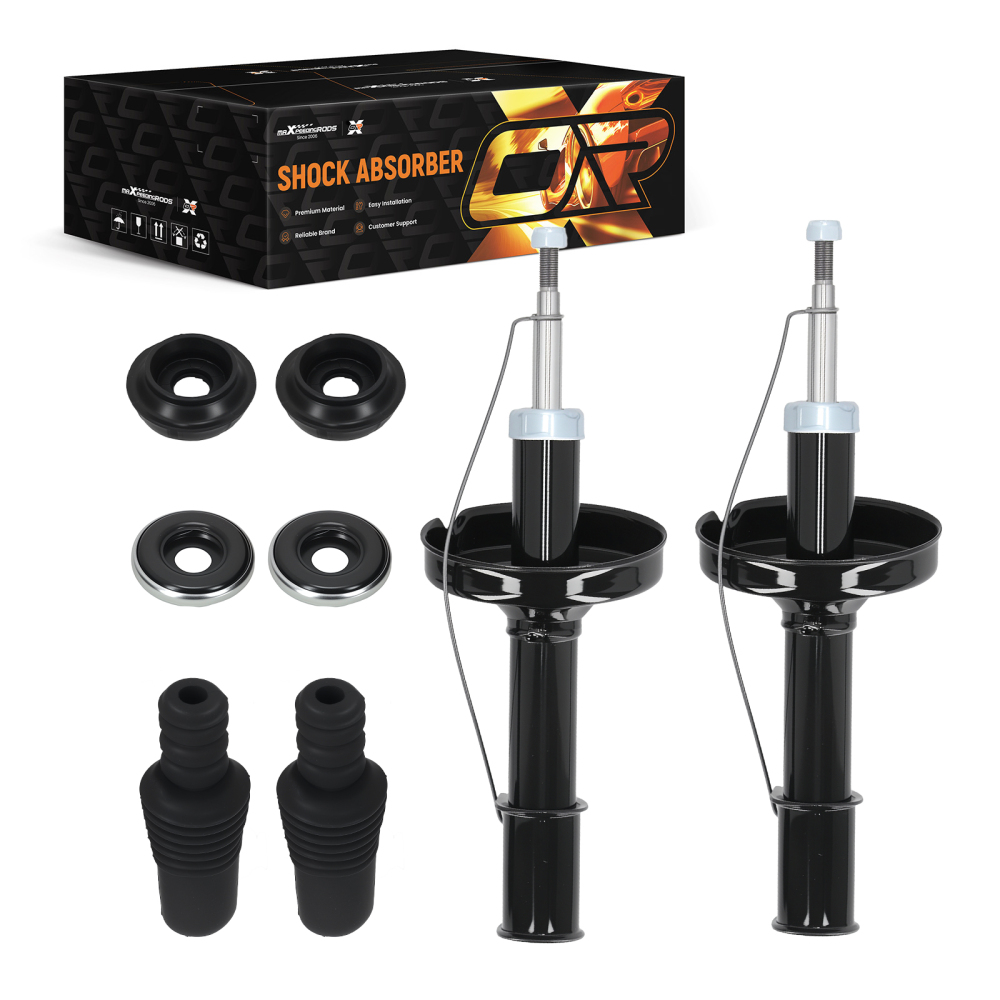 2x Ammortizzatori+Cuscinetto+Kit Protezione Anteriore compatibile per Renault Clio 2 Twingo