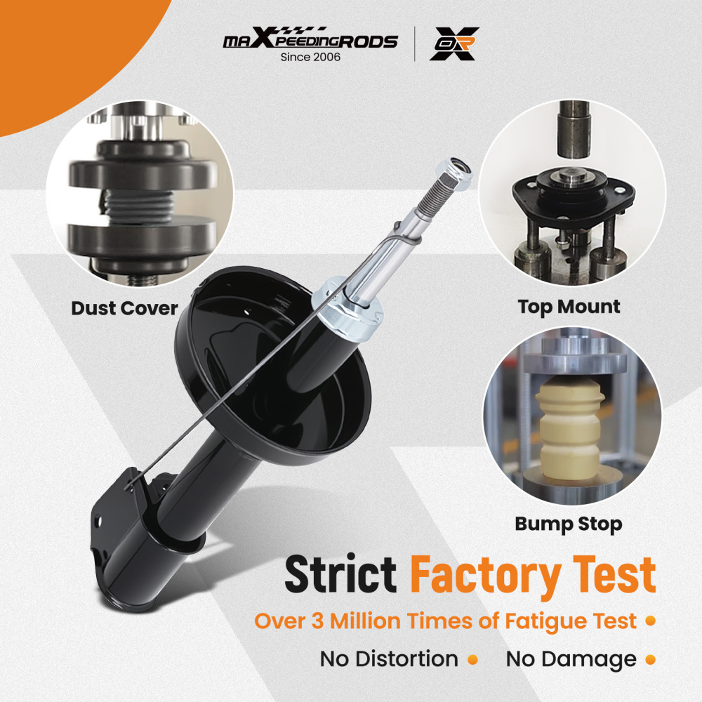 2x Ammortizzatori+Cuscinetto+Kit Protezione Anteriore compatibile per Renault Clio 2 Twingo