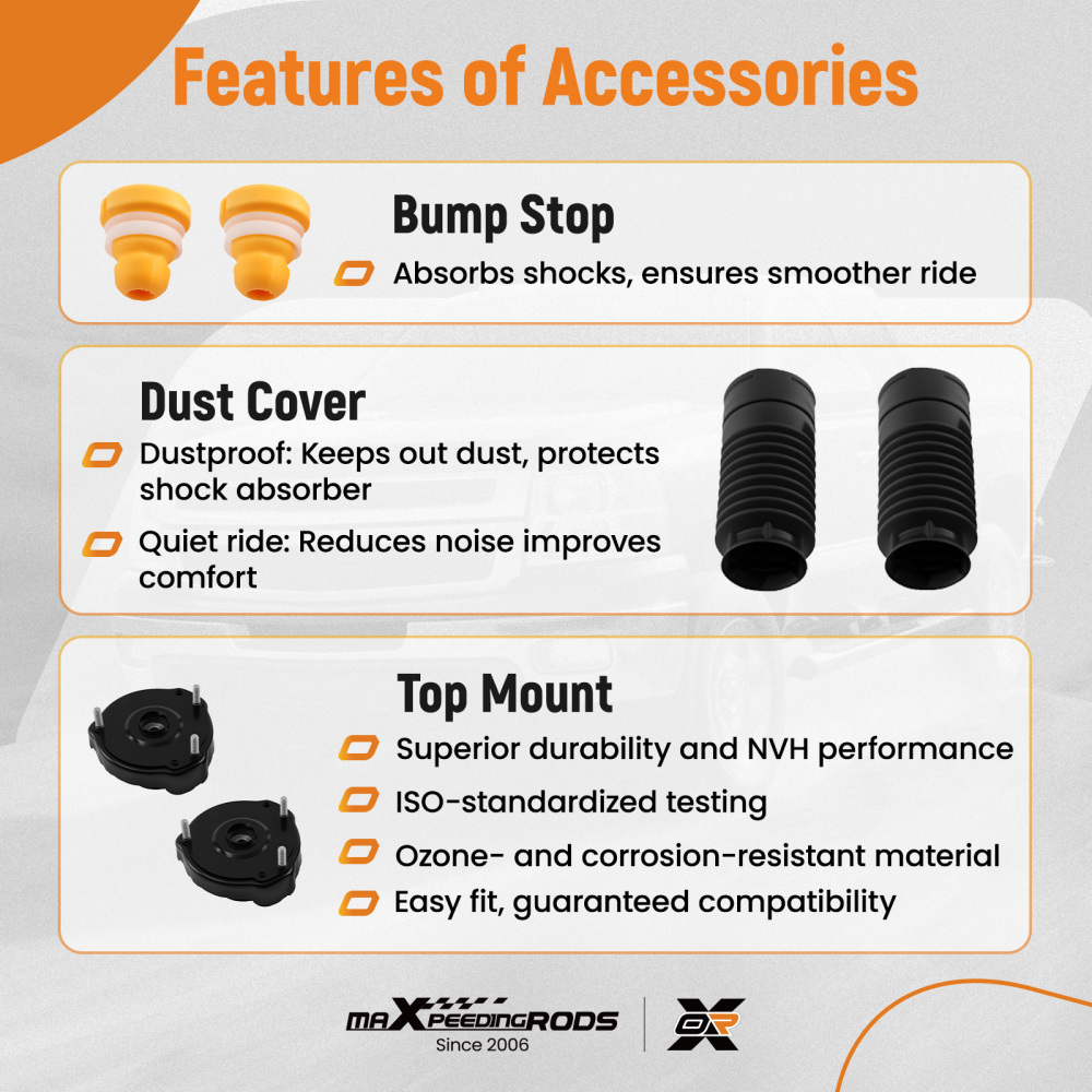 2x Amortisseurs + Paliers + Kit De Service Avant compatible pour Mercedes Classe E W/S 211