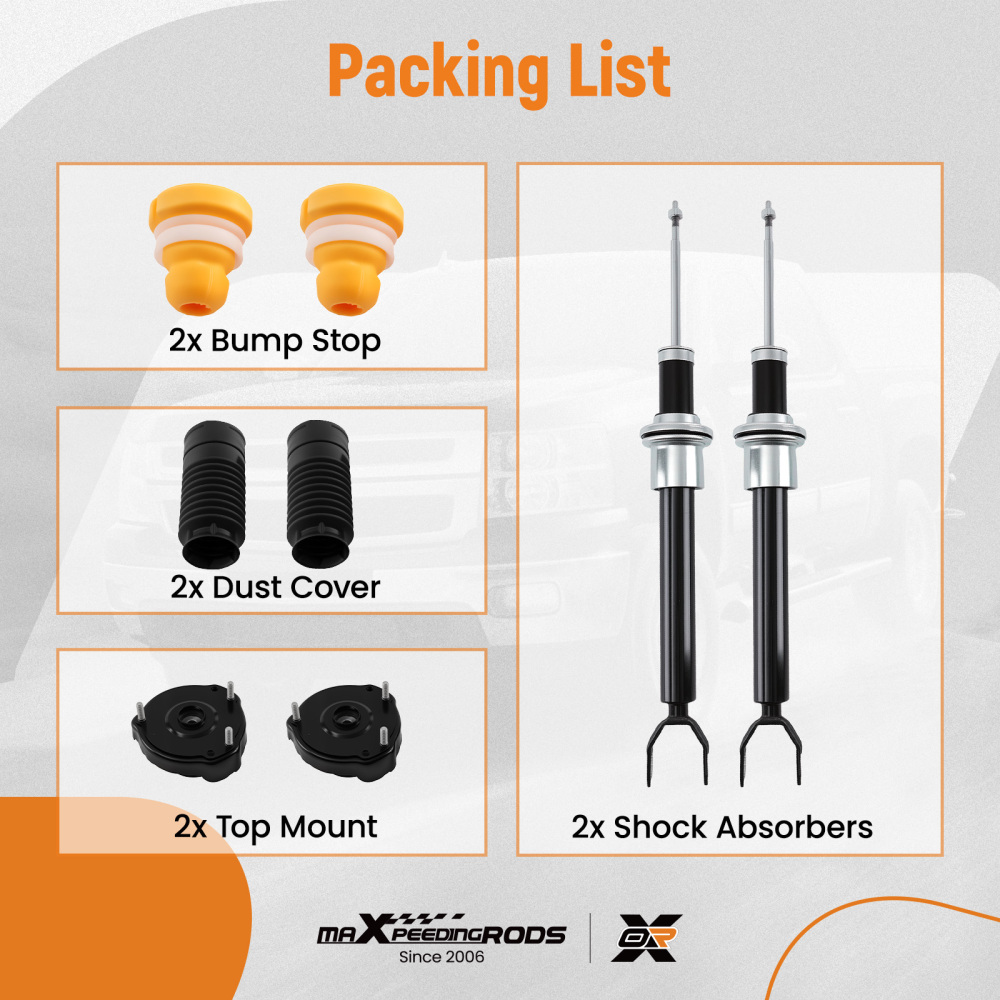 2x Amortisseurs + Paliers + Kit De Service Avant compatible pour Mercedes Classe E W/S 211