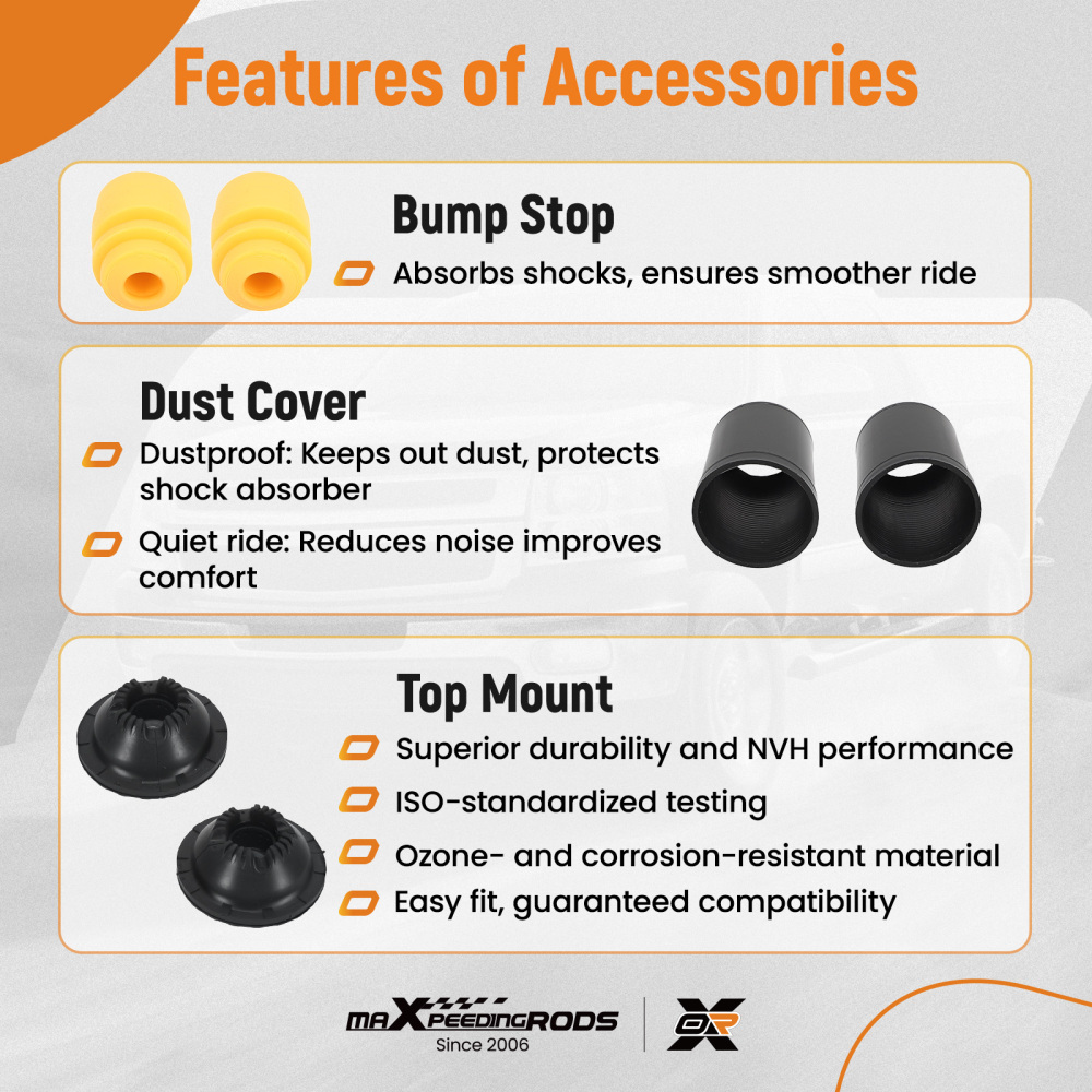 2 ammortizzatori+ kit assistenza anteriori compatibile per AUDI A6 4F2 4F5 2004-2011