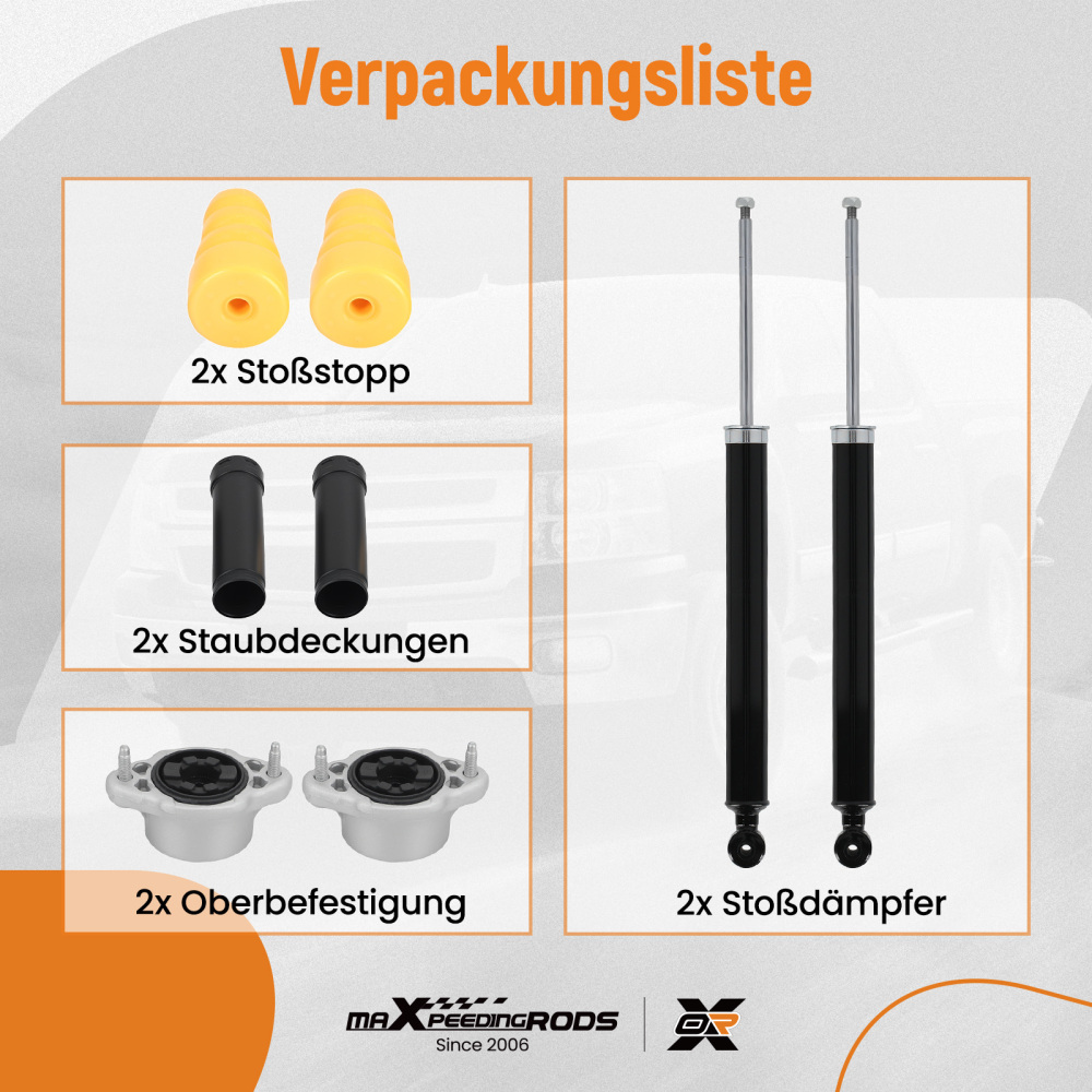 2 Ammortizzatori a Gas Posteriore compatibile per Mercedes Class C E W204 S204 W212 S212