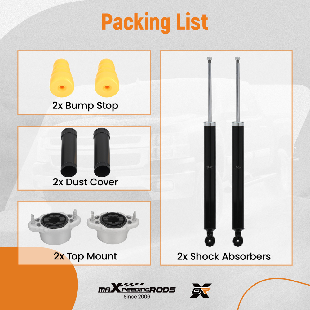 2xAmortisseur + Palier Essieu Arrière compatible pour Mercedes Classe C W204 S204 317266