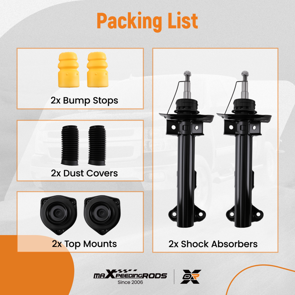 2x Amortisseur Avant Droite Gauche compatible pour Mercedes C-Classe W204,S204 2008-2014