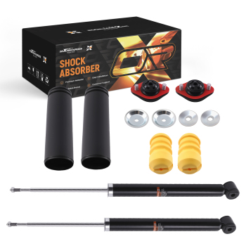 2 AMMORTIZZATORI + CUSCINETTI+ KIT PROTEZIONE POSTERIORE compatibile per BMW E36 E46