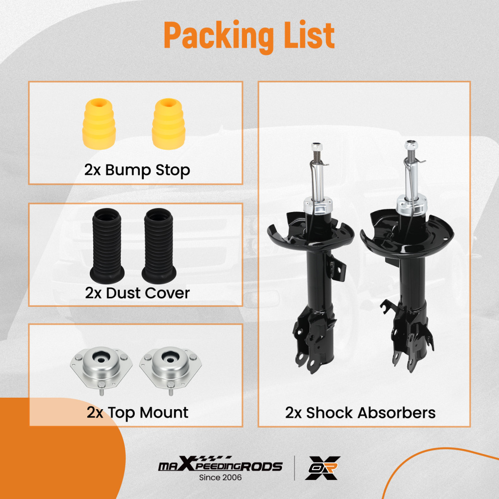 2x Ammortizzatori Anteriore compatibile per Ford Fiesta 6 VI 2008-2017 Sinistro Destro