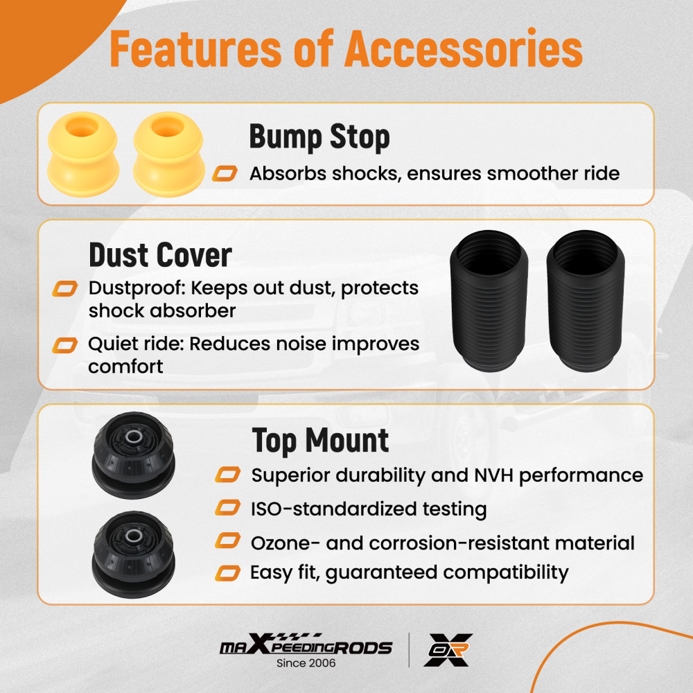 2 ammortizzatori Anteriori compatibile per Mercedes Benz Viano Vito 109 111 113 Mixto W639