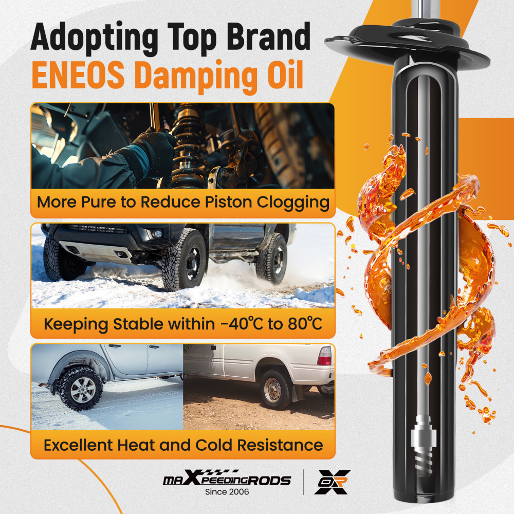 2 Ammortizzatori + Cuscinetto a Cupola Anteriori compatibile per Bmw Serie 5 E39 Touring