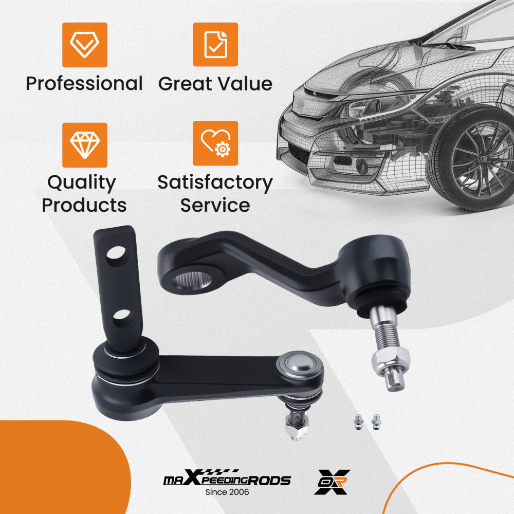 2pc Front Steering Pitman Arm Kit compatible for Dodge Ram 1500 2500 3500 K7345 K7347 2WD