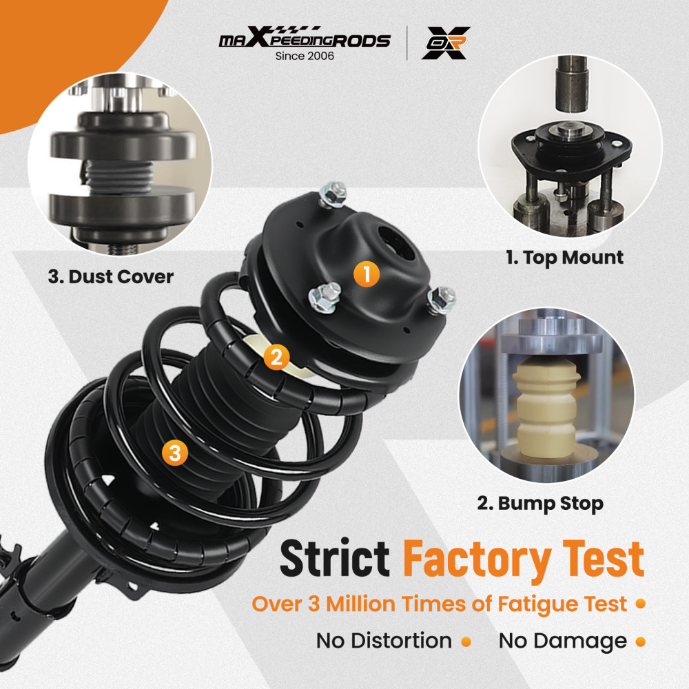 4x Shock Struts Assembly Front Rear compatible for Toyota Solara compatible for Camry 2.2L 2.4L 1997-2003