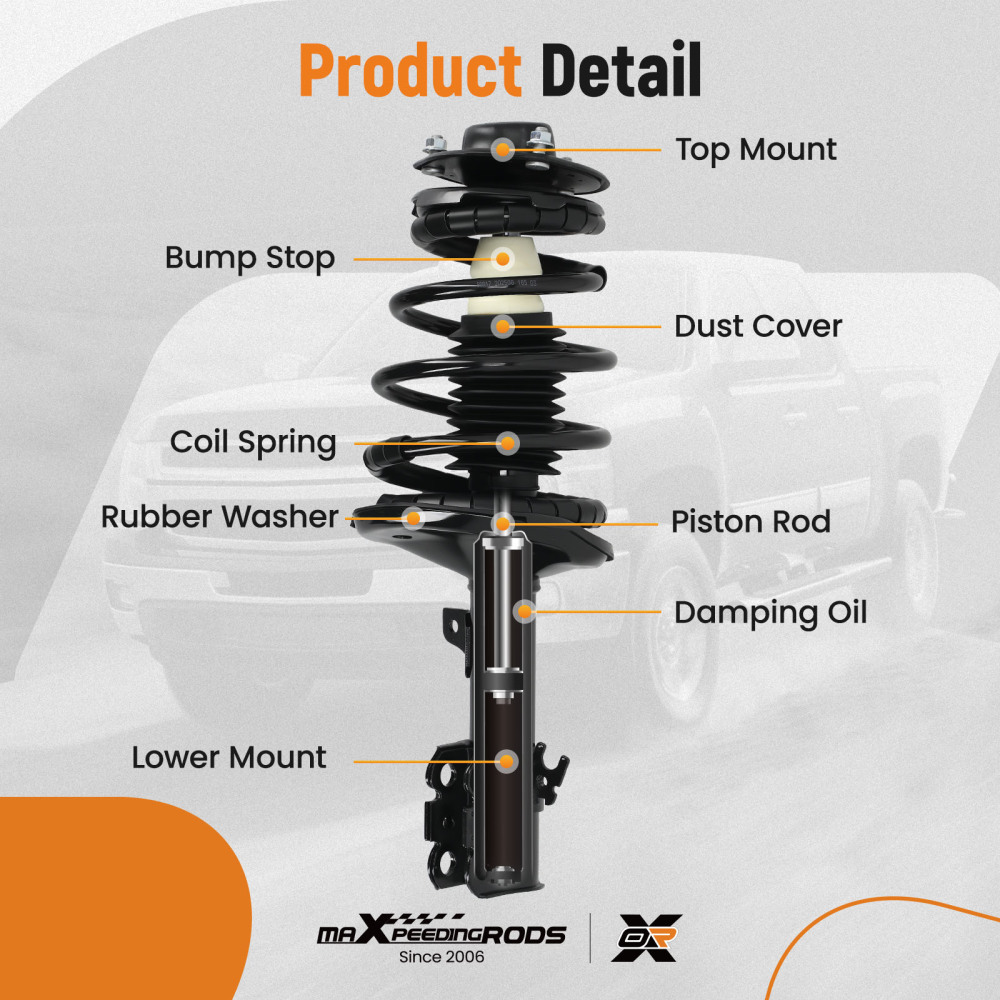 4x Shock Struts Assembly Front Rear compatible for Toyota Solara compatible for Camry 2.2L 2.4L 1997-2003