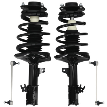 Front Struts w/ Coil Springs Sway Bar Links for 1997 - 2001 compatible for Toyota Camry Solara