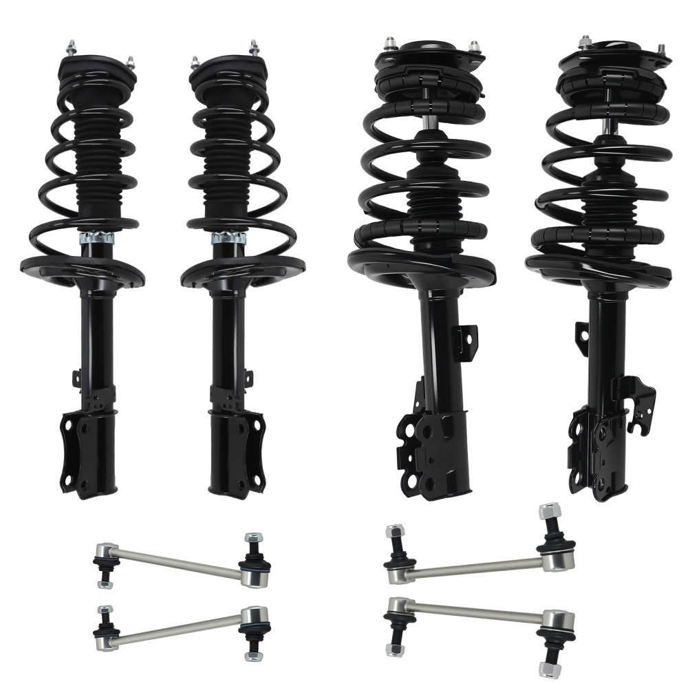 8x FrontRear Struts w/ Coil Spring Sway Bars Kit for 2007 - 2011 compatible for Toyota Camry