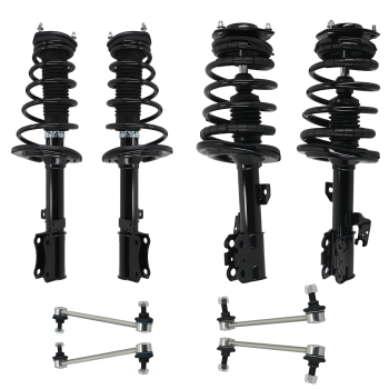8x FrontRear Struts w/ Coil Spring Sway Bars Kit for 2007 - 2011 compatible for Toyota Camry