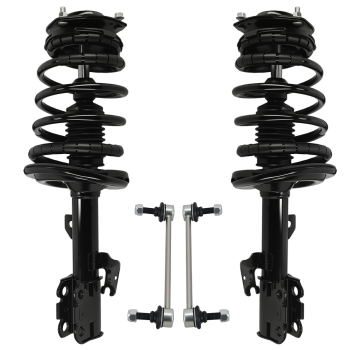Front Struts w/ Coil Spring Assembly Sway Bars Kit for 2007 - 2011 compatible for Toyota Camry