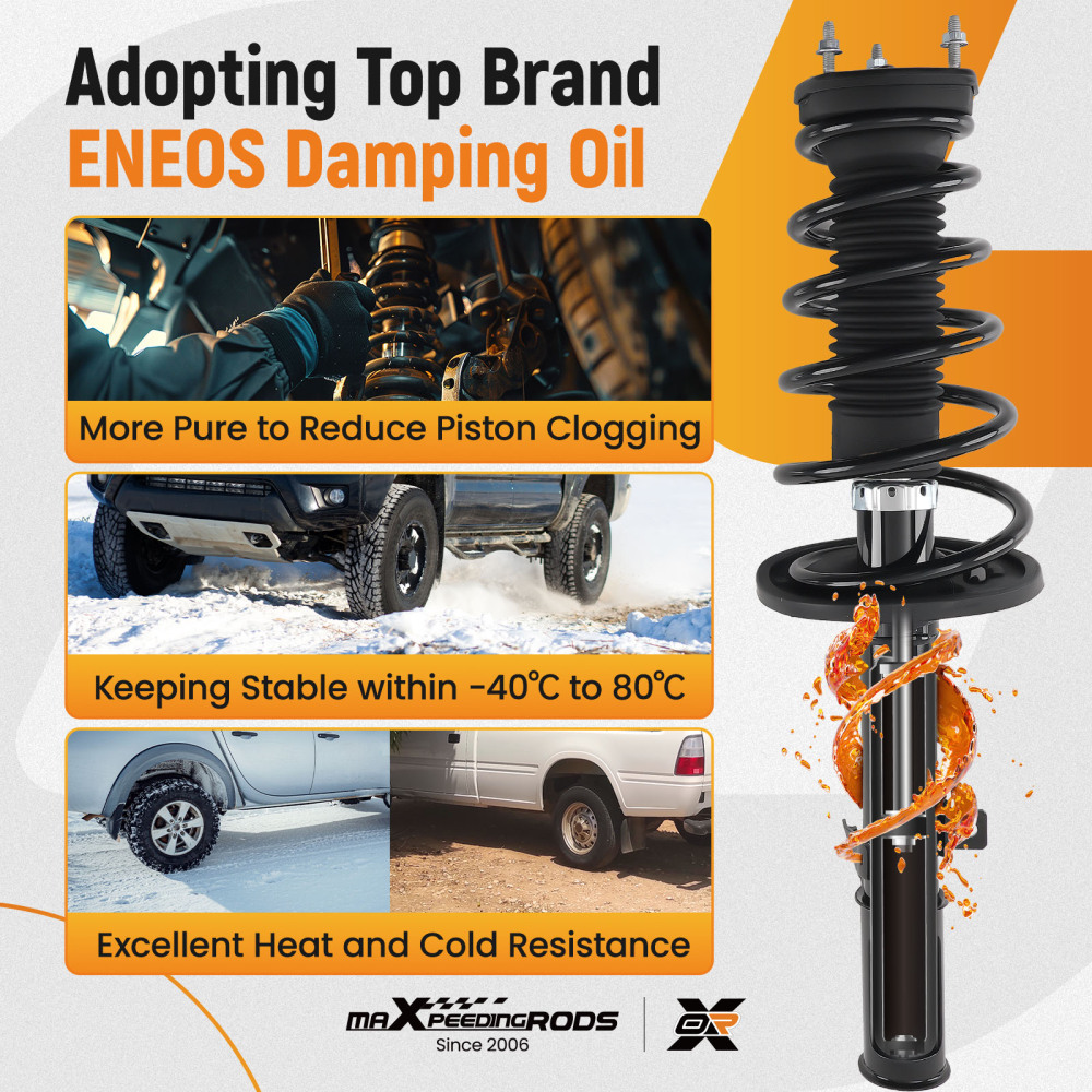 maXpeedingrods 4Pcs Rear Struts & Sway Bar Links for Toyota Camry 2007-2011