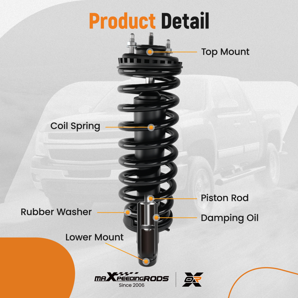 4pcs Front Rear Shocks Struts compatible for Chevrolet Trailblazer compatible for GMC Envoy 2002-2009