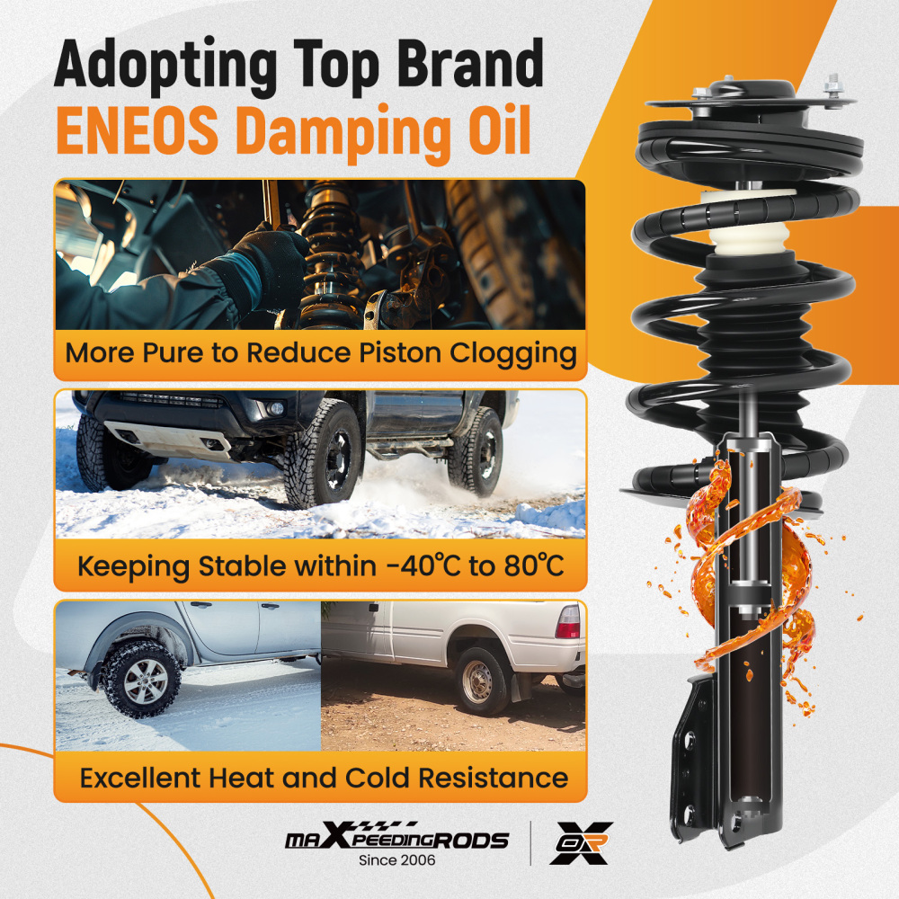 2Pcs Front Shocks Struts Kit compatible for Chevy Malibu Pontiac Grand AM Olds Alero 171672