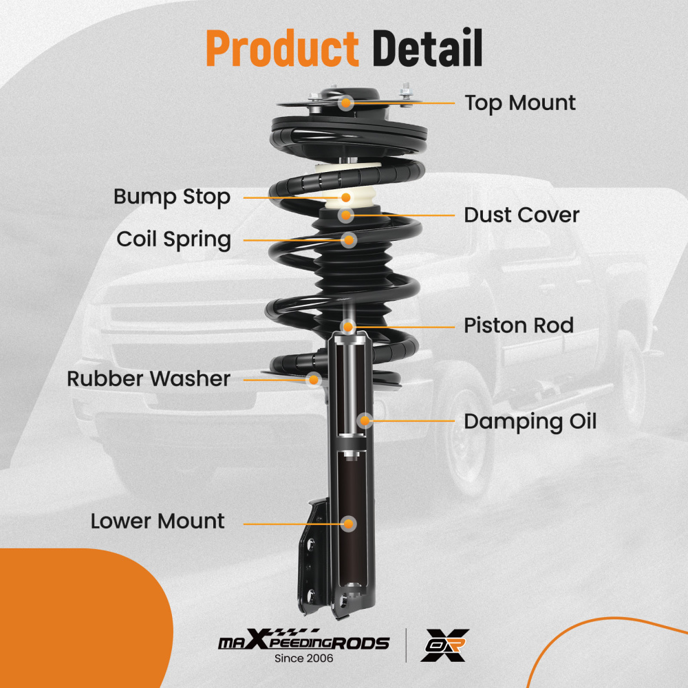 2Pcs Front Shocks Struts Kit compatible for Chevy Malibu Pontiac Grand AM Olds Alero 171672