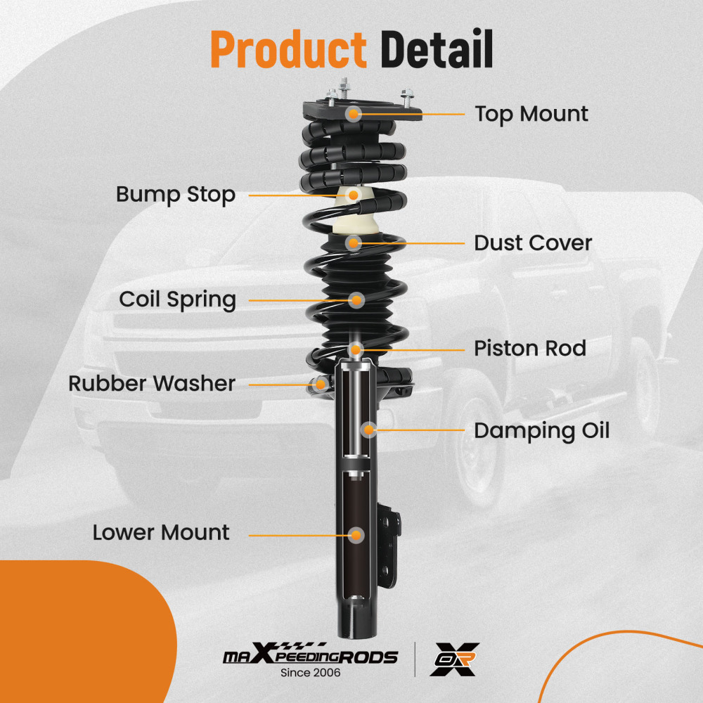 Rear Struts w/ Spring Assembly compatible for Chevrolet Classic 2004-2005 compatible for Malibu 1998-2003