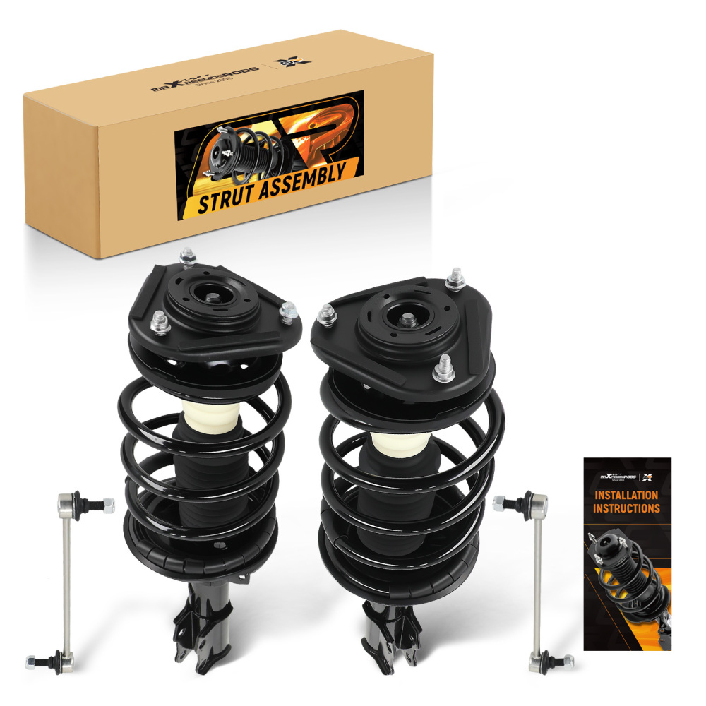 maXpeedingrods 4Pcs Front Shock Struts & Sway Bar Links for Toyota Corolla 2003-2008