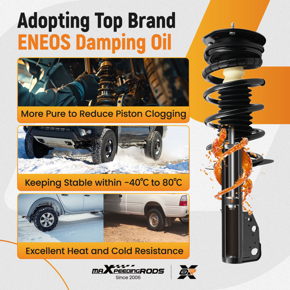 Front Strut Shocks Assembly Spring compatible for Chevy Cavalier compatible for Pontiac Sunfire 1999-2005