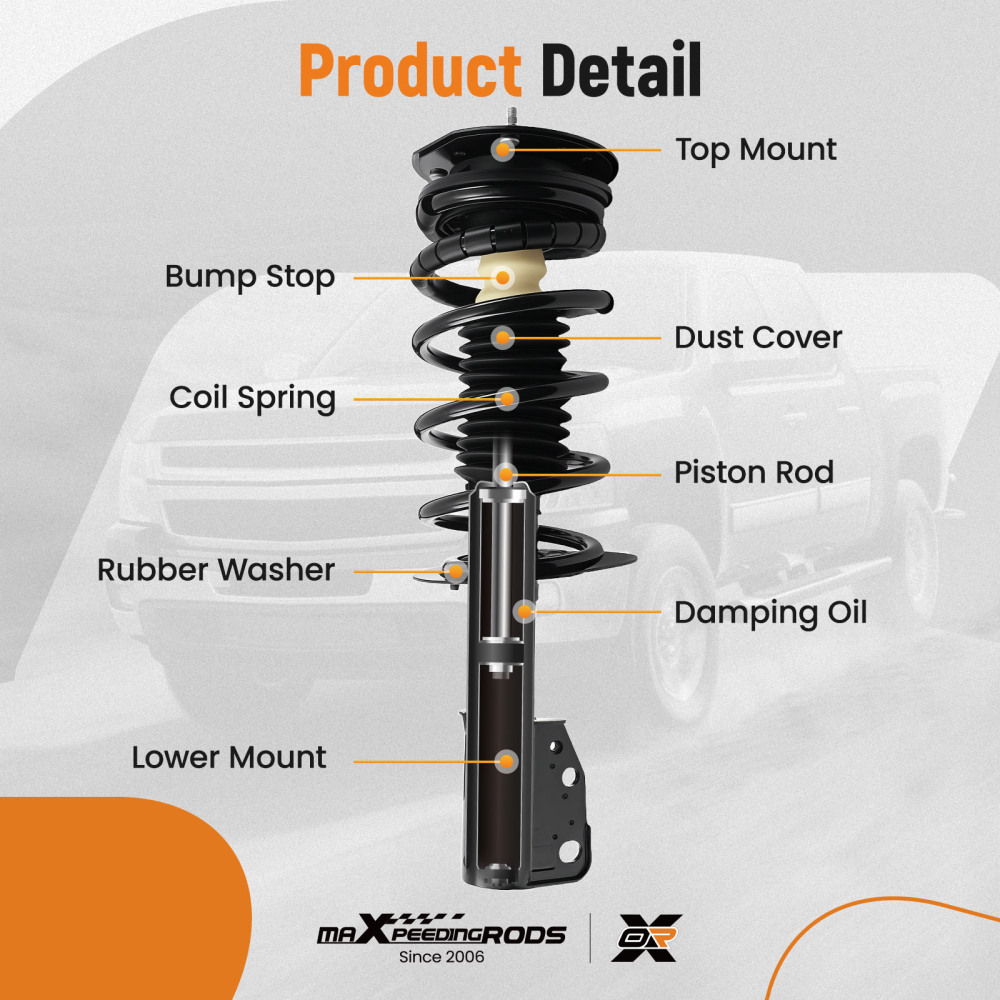 Front Strut Shocks Assembly Spring compatible for Chevy Cavalier compatible for Pontiac Sunfire 1999-2005
