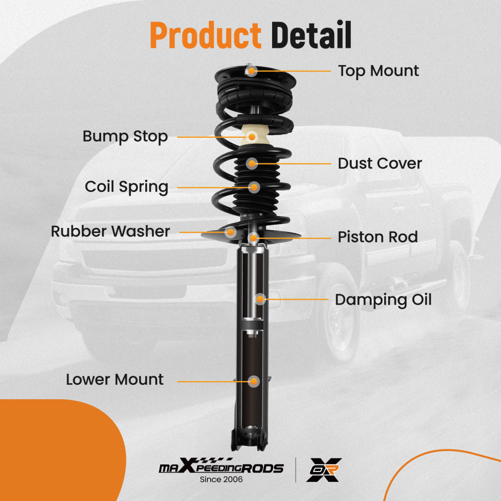 Front Quick Complete StrutsRear Shock Absorbers For 1999-2005 compatible for Chevy Cavalier