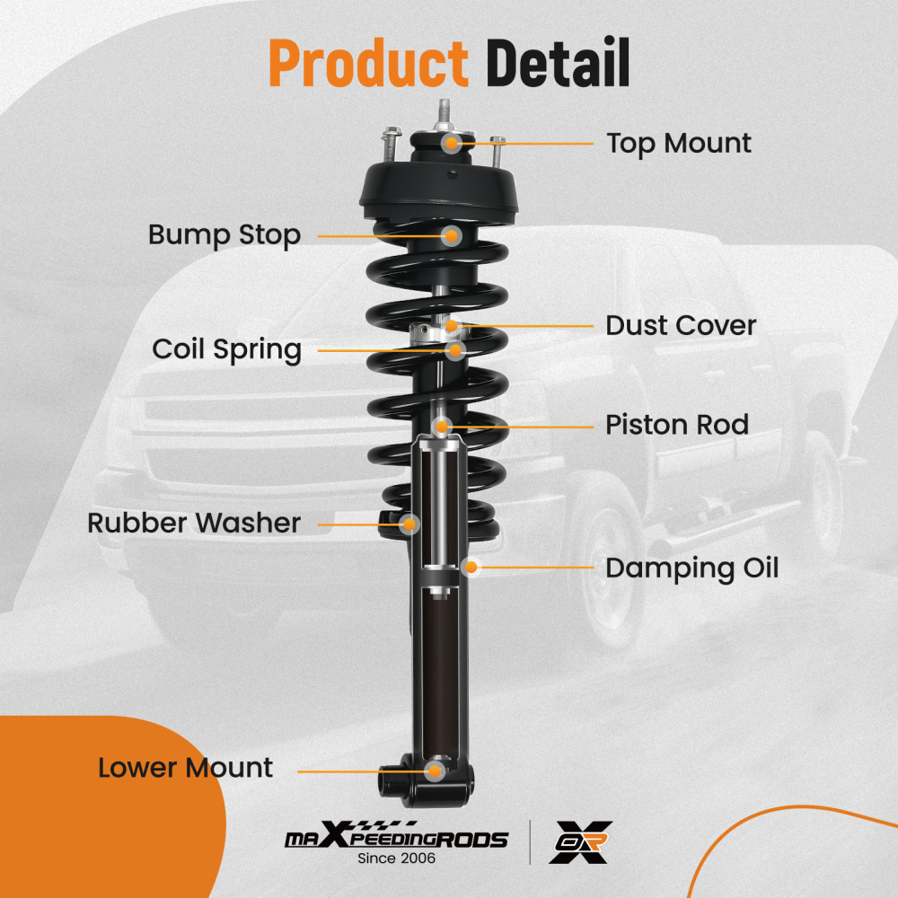 4X Suspension Rear Front Struts Assembly compatible for Mercury Mountaineer 2004-2005