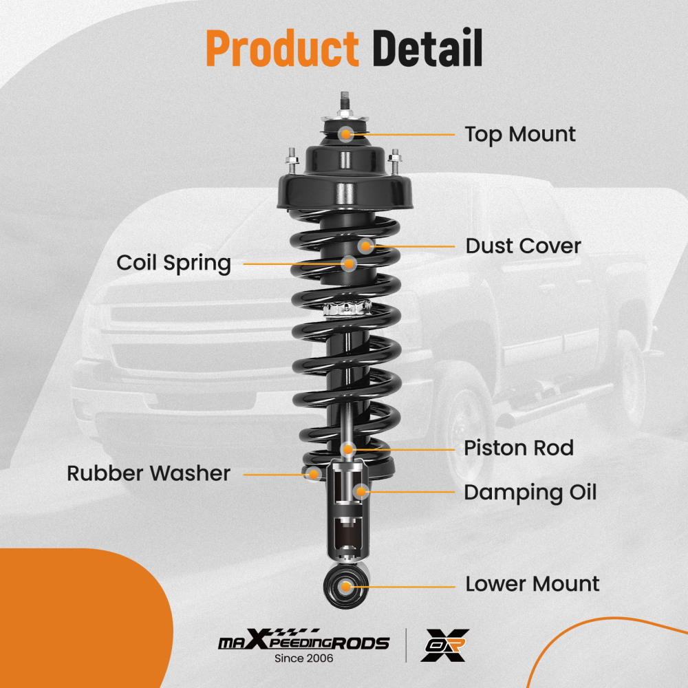 Quick Complete Rear Strut w/ Coil Spring compatible for Mercury Mountaineer 2002-2005
